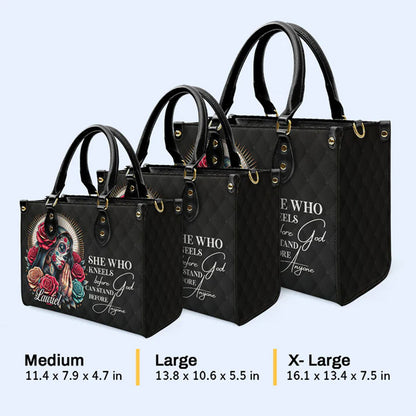 Divine Strength Personalized Leather Tote - CHRISTIANARTBAG Spiritual Elegance - CABLTHB07310324.