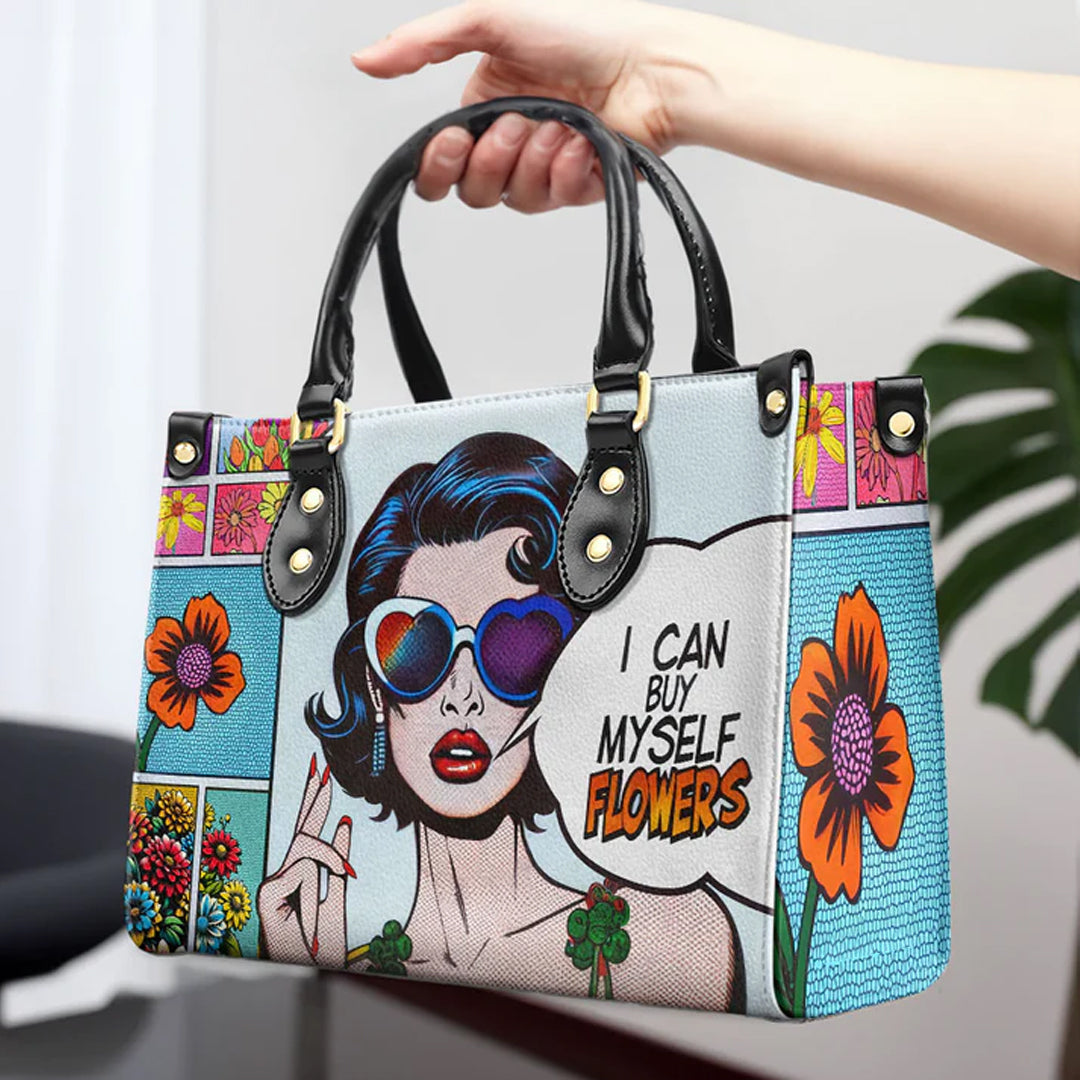 CHRISTIANARTBAG 'Independent Spirit' Personalized Pop Art Leather Handbag - CABLTHB16300324.