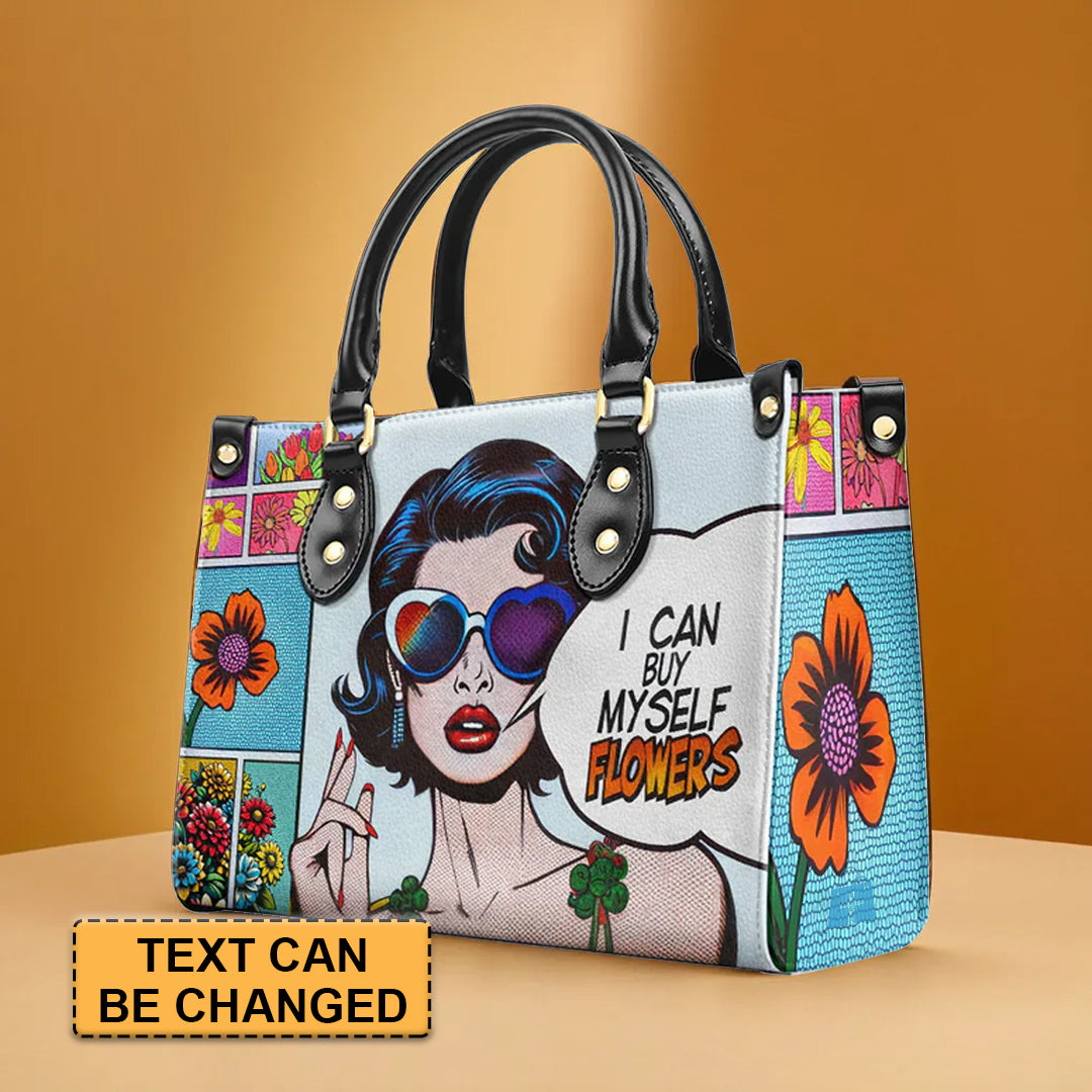 CHRISTIANARTBAG 'Independent Spirit' Personalized Pop Art Leather Handbag - CABLTHB16300324.