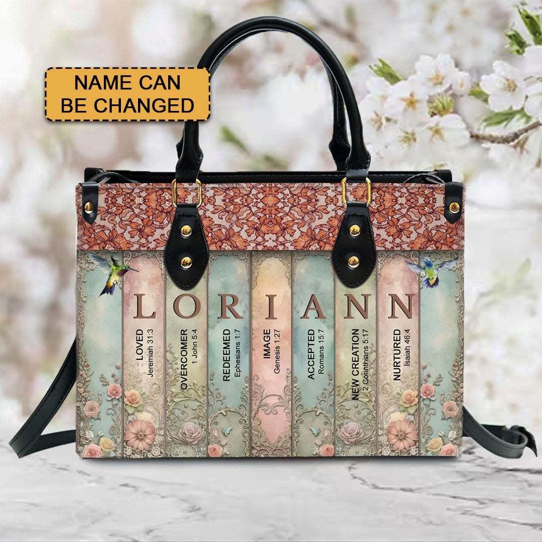 Christianartbag Handbags- Uncover the sacred meaning of your name - Bookmarks Leather Handbag - CABLTB01120624.