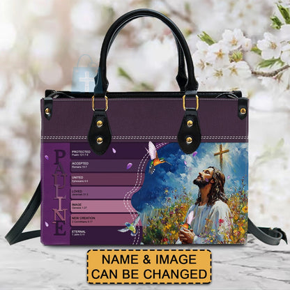 Christianartbag Handbags- Uncover the sacred meaning of your name - Personalized Leather Handbag - CABLTB0113225