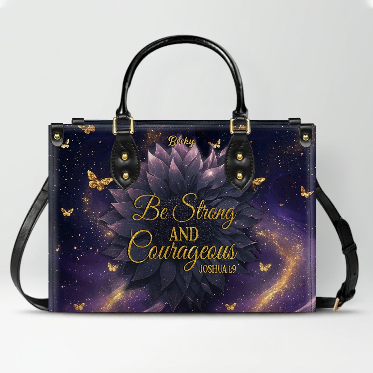 Personalized Christian Leather Handbag – Custom Name & Bible Verse | Faith-Inspired Gift for Women by CHRISTIANARTBAG