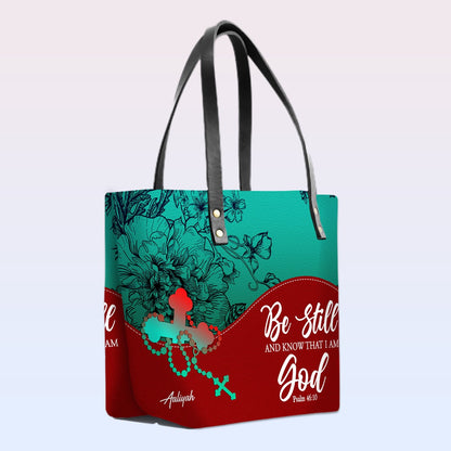 Personalized Christian Leather Tote Bag Luxury – Christian Christmas Gift for Women