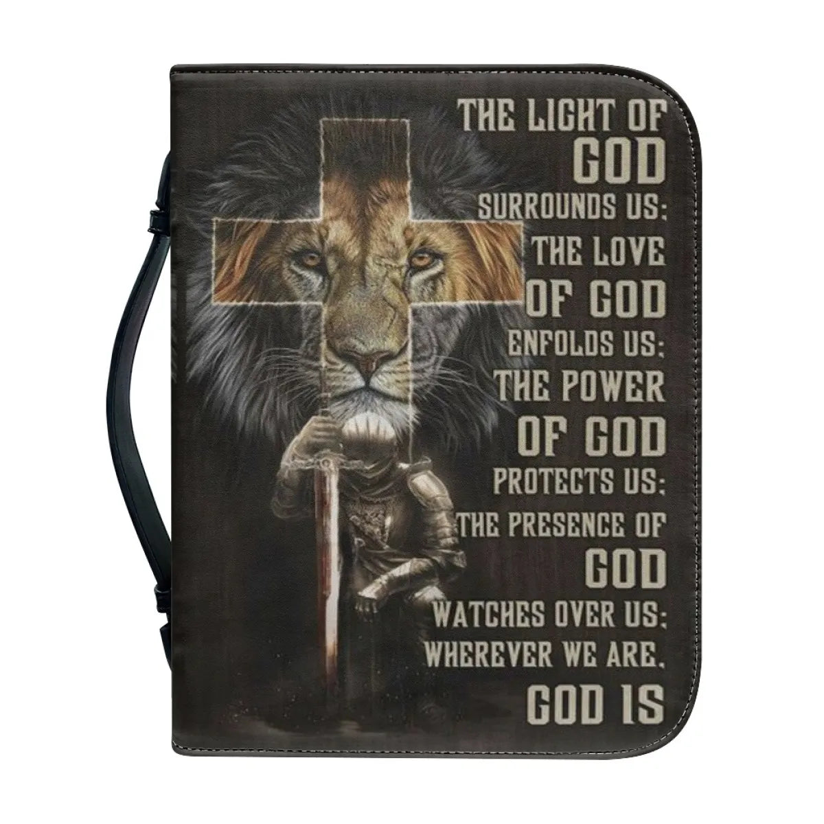 Christianart Bible Cover, Classic Lion Bible Verse Sentence, Personalized Bible Cover, Gifts For Men, Christmas Gift, CABBBCV05290723 - Christian Art Bag