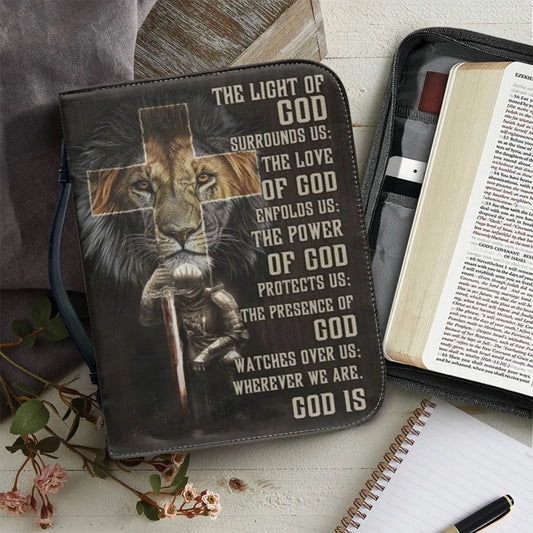 Christianart Bible Cover, Classic Lion Bible Verse Sentence, Personalized Bible Cover, Gifts For Men, Christmas Gift, CABBBCV05290723 - Christian Art Bag