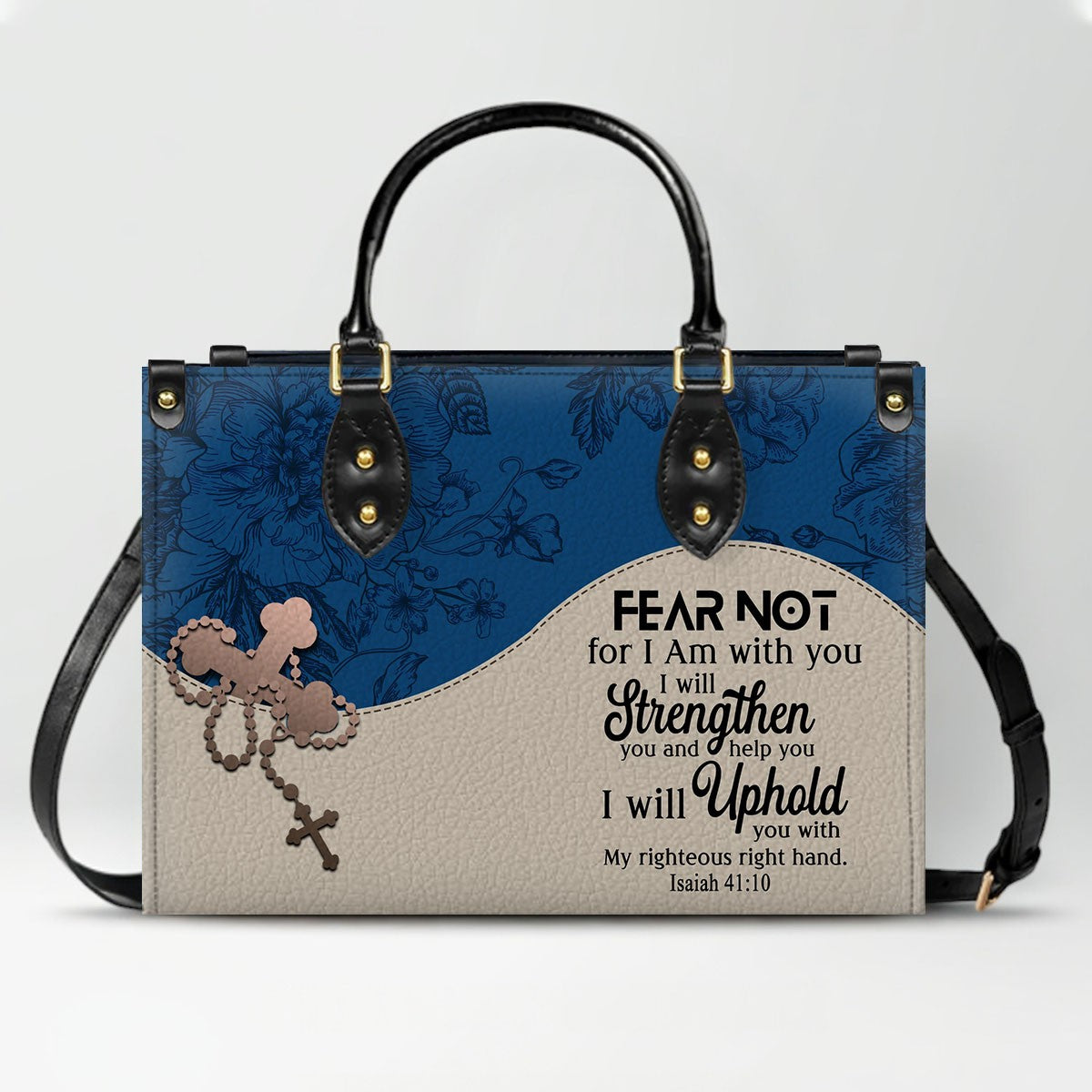 Custom Christian Leather Handbag – Personalized Name, Color & Bible Verse | CHRISTIANARTBAG