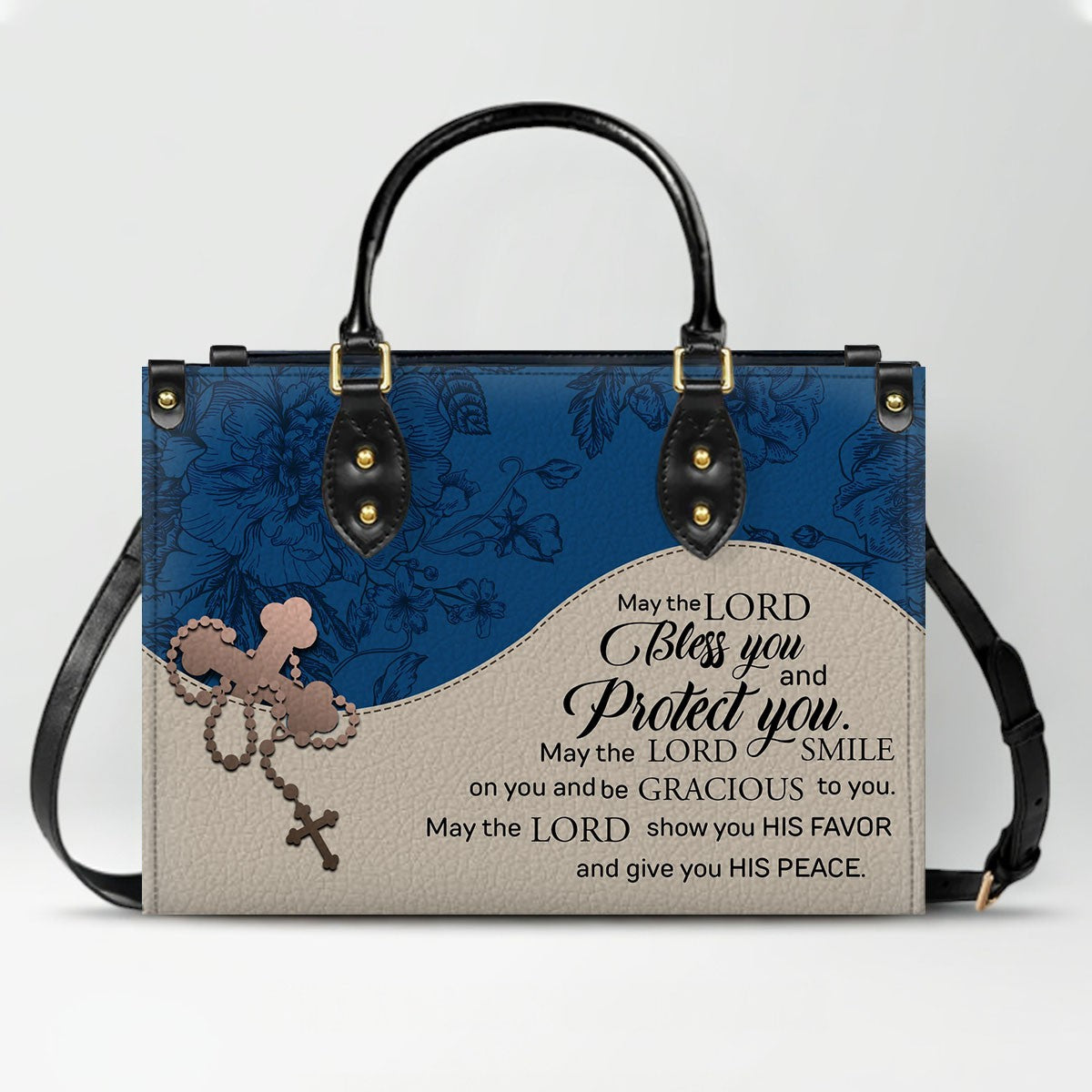 Custom Christian Leather Handbag – Personalized Name, Color & Bible Verse | CHRISTIANARTBAG