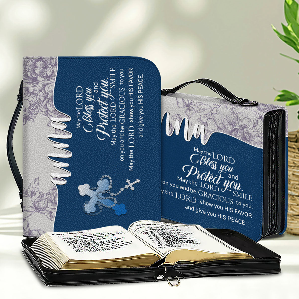 Personalized Bible Cover with Name & Verse – Multiple Colors Available | CHRISTIANARTBAG