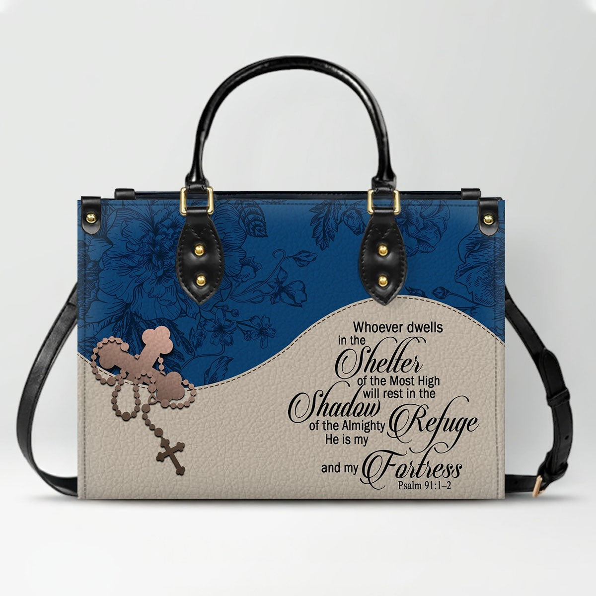 Custom Christian Leather Handbag – Personalized Name, Color & Bible Verse | CHRISTIANARTBAG