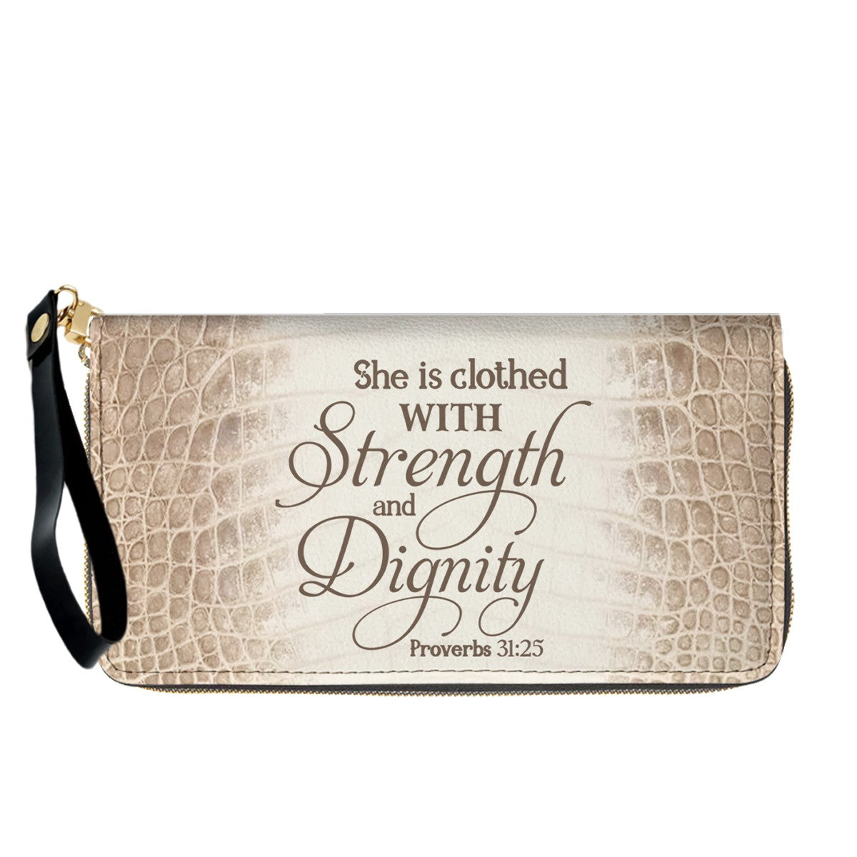 Personalized Christian Leather Handbag & Long Wallet Set – Custom Bible Verse Gift for Women