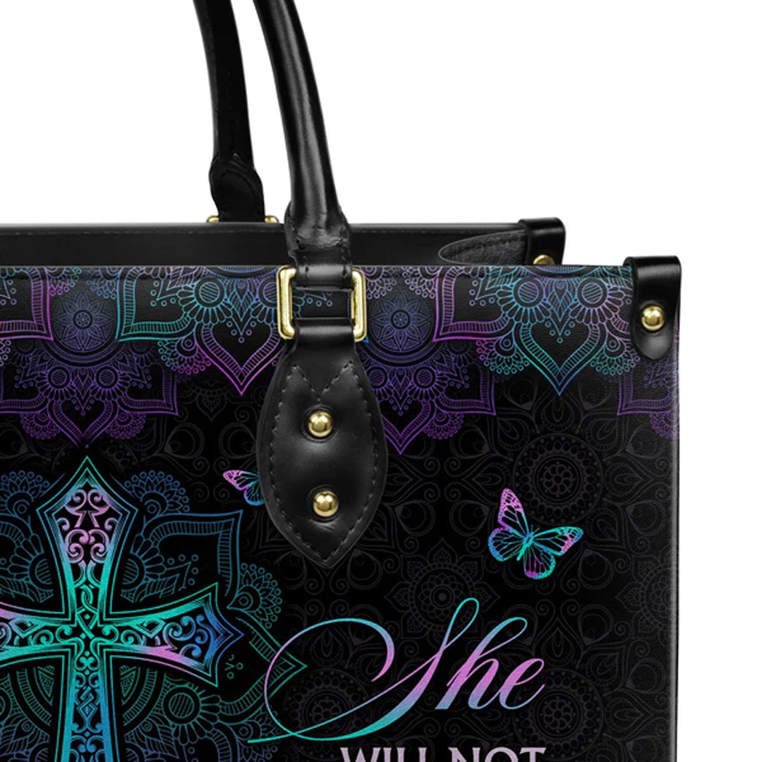 Christianartbag Handbags, God Is Within Her She Will Not Fail Psalm 46 5 Mandala Leather Handbag, Handbag Design, Personalized Leather Handbag, Gifts for Women, CABLTB0103123. - Christian Art Bag