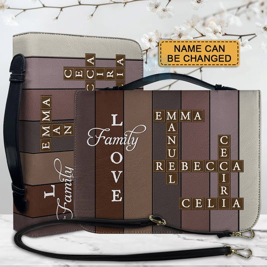 CHRISTIANARTBAG Bible Cover - Custom Name Family Bible Cover - Personalized Bible Cover, CABBBCV01171024