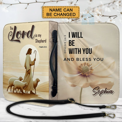 CHRISTIANARTBAG Bible Cover - I Will Be With You - The Lord Is My Shepherd - Personalized Bible Cover, CABBBCV01200924.