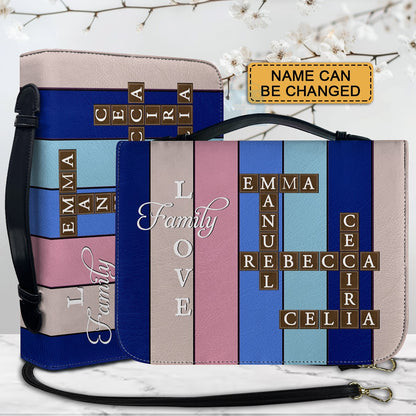 CHRISTIANARTBAG Bible Cover - Custom Name Family Bible Cover - Personalized Bible Cover, CABBBCV01171024