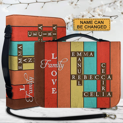 CHRISTIANARTBAG Bible Cover - Custom Name Family Bible Cover - Personalized Bible Cover, CABBBCV01171024