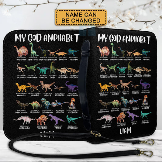 CHRISTIANARTBAG Bible Cover - My GOD Alphabet - Custom Name, Verse, Design - Personalized Bible Cover, CABBBCV01291024.