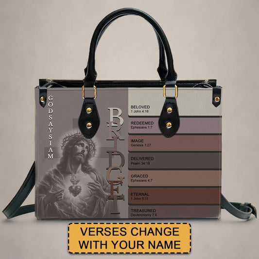 CHRISTIANARTBAG Handbags - Uncover the sacred meaning of your name - Custom Name & Color - Personalized Leather Handbag - CABLTB01250525