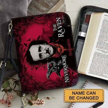 Christianartbag Novel Bags, Personalized Leather Handbags for Literary Enthusiasts, The Raven Edgar Allan Poe Leather Handbag, CABHN01120324