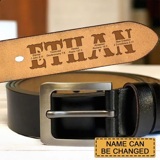 CHRISTIANARTBAG Leather Belt - Personalized Engraved Leather Belt – Custom Name Gift by CHRISTIANARTBAG - CAB01122824