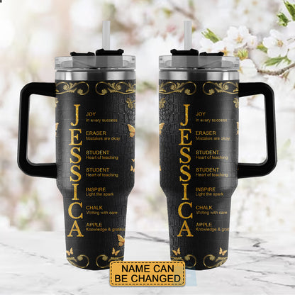 Personalized 40oz Tumbler with Handle – Custom Name & Profession | Nurse Gifts for Women