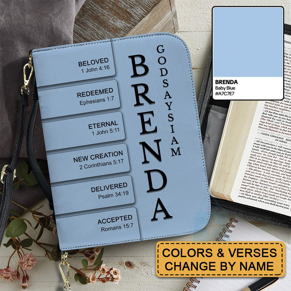 CHRISTIANARTBAG Bible Cover - Customizable Bible Cover – Name, Color & Bible Verse Personalized Just for You - Christian Gifts.