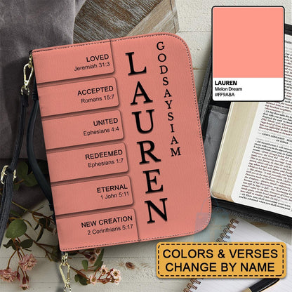 CHRISTIANARTBAG Bible Cover - Customizable Bible Cover – Name, Color & Bible Verse Personalized Just for You - Christian Gifts.