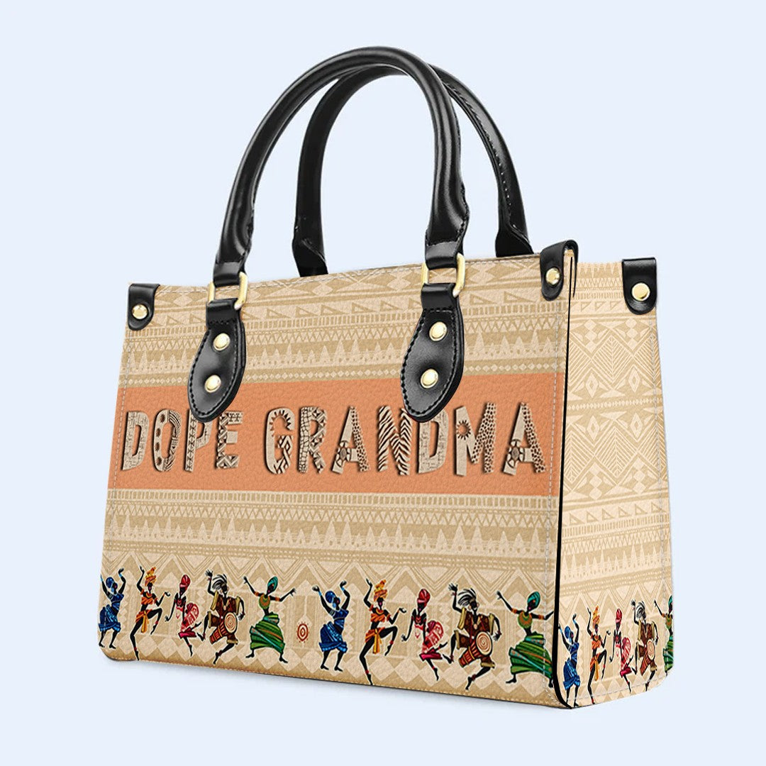 Christianartbag Handbags- DOPE Mom - DOPE Grandma - Personalized Leather Handbag - CABLTB02121224