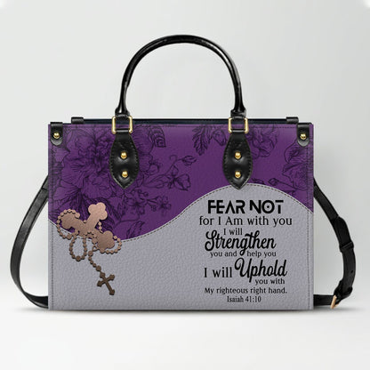 Custom Christian Leather Handbag – Personalized Name, Color & Bible Verse | CHRISTIANARTBAG