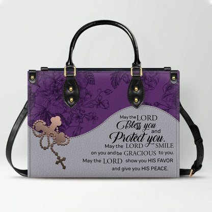 Custom Christian Leather Handbag – Personalized Name, Color & Bible Verse | CHRISTIANARTBAG