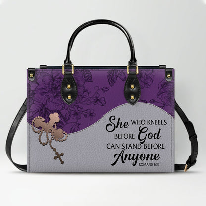Custom Christian Leather Handbag – Personalized Name, Color & Bible Verse | CHRISTIANARTBAG