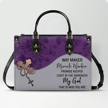 Custom Christian Leather Handbag – Personalized Name, Color & Bible Verse | CHRISTIANARTBAG