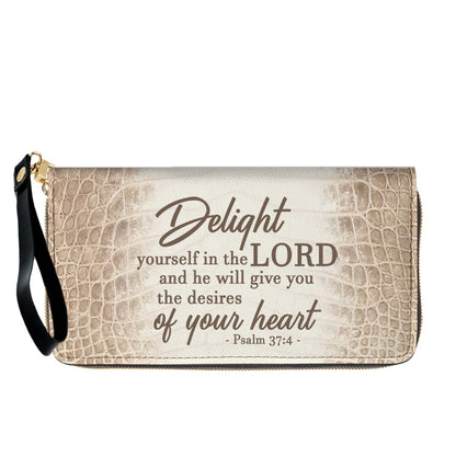 Personalized Christian Leather Handbag & Long Wallet Set – Custom Bible Verse Gift for Women