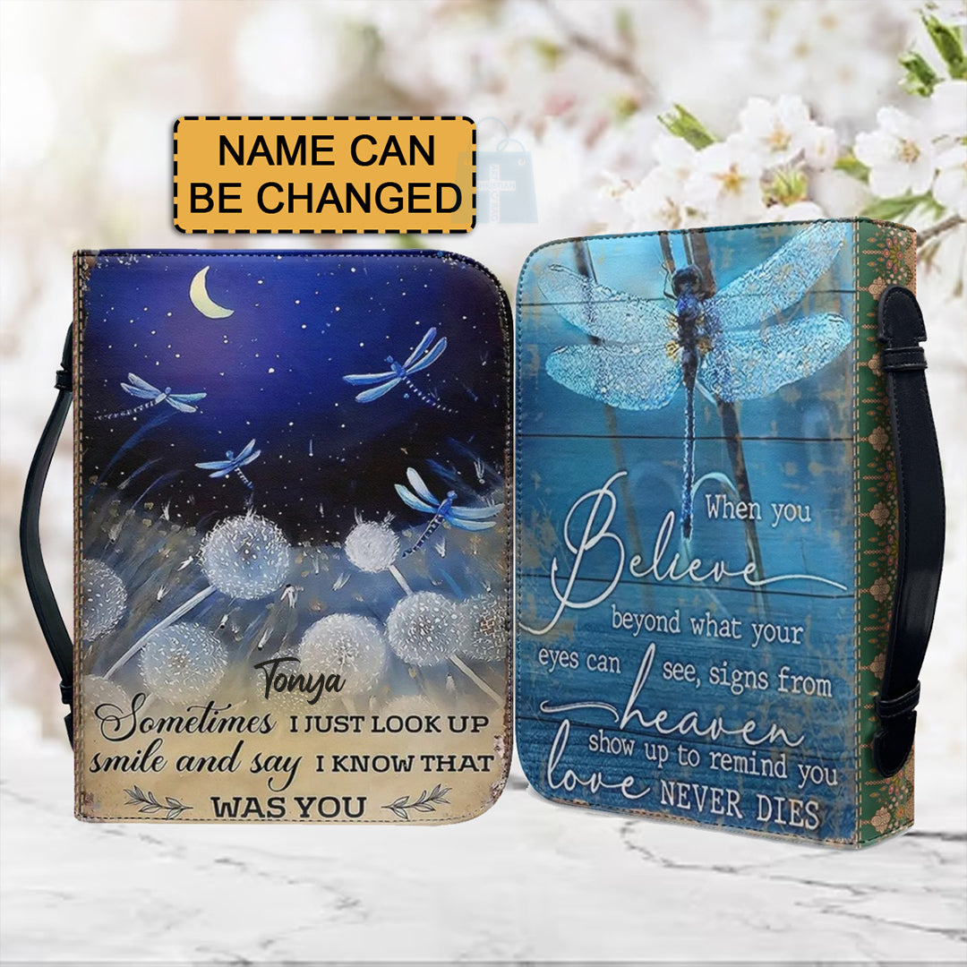 Christianartbag Bible Cover, When You Believe Bible Cover, Personalized Bible Cover, Dragonfly Bible Cover, Christian Gifts, CAB11081123. - Christian Art Bag