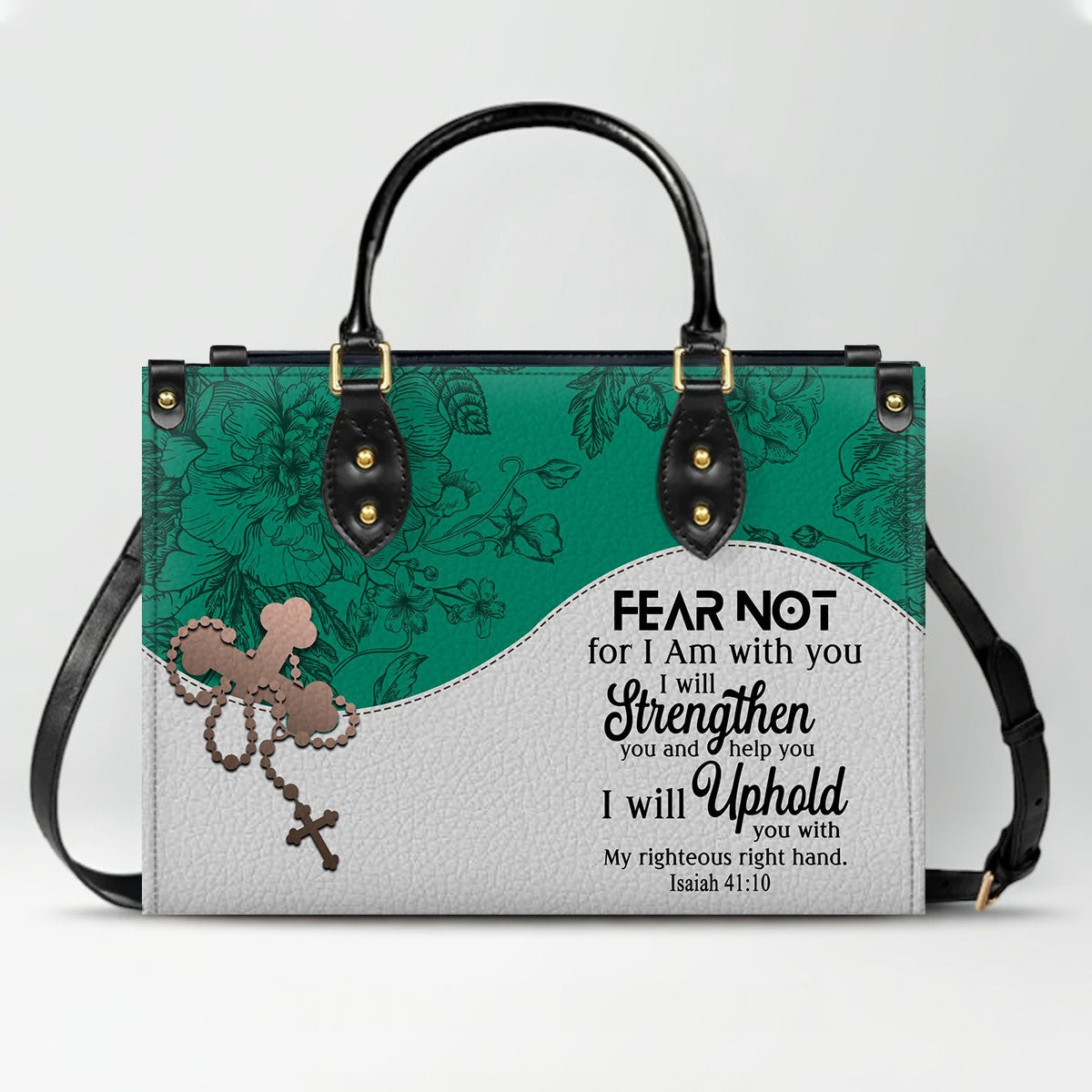 Custom Christian Leather Handbag – Personalized Name, Color & Bible Verse | CHRISTIANARTBAG