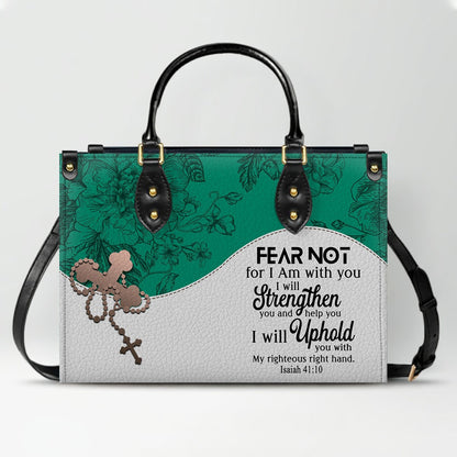 Custom Christian Leather Handbag – Personalized Name, Color & Bible Verse | CHRISTIANARTBAG