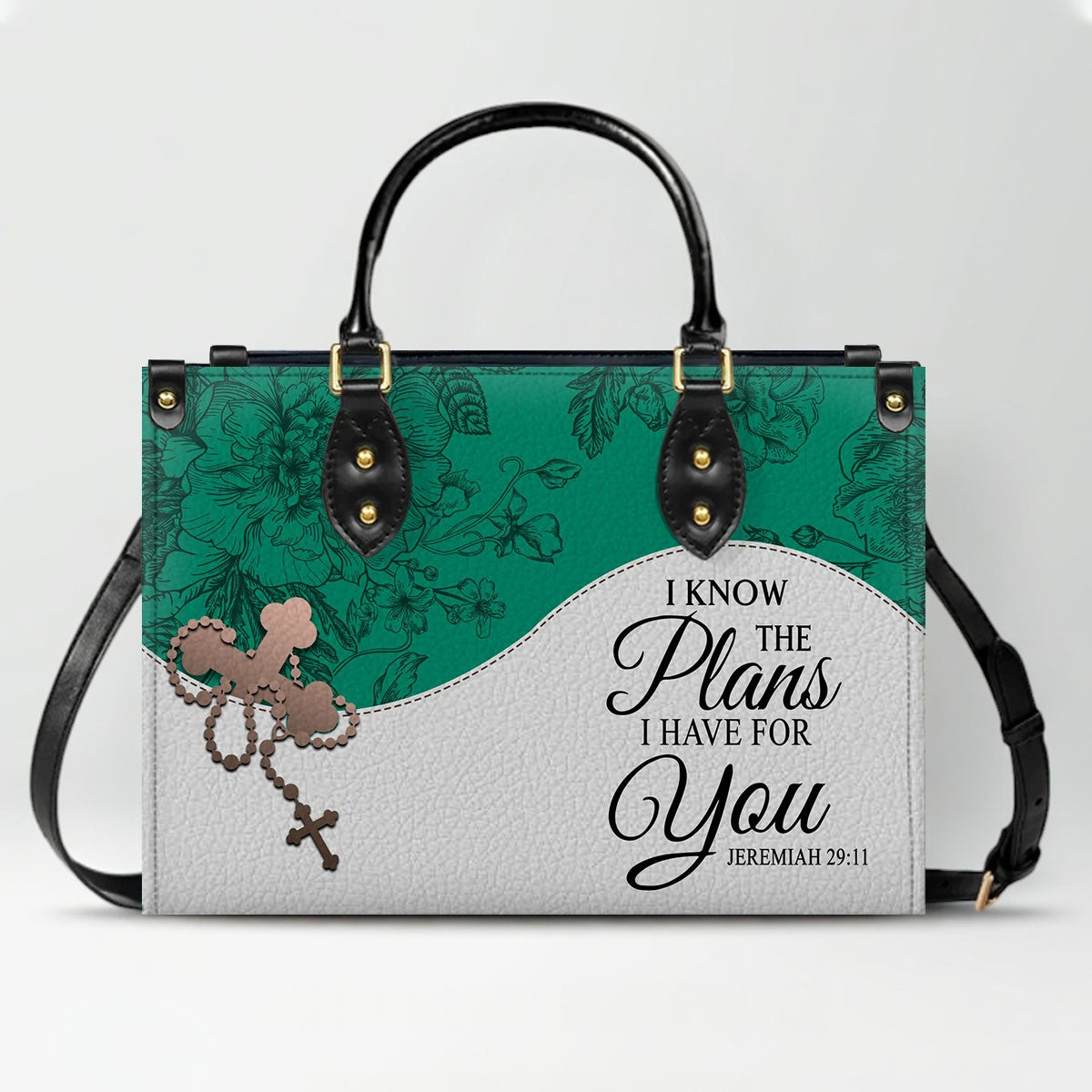 Custom Christian Leather Handbag – Personalized Name, Color & Bible Verse | CHRISTIANARTBAG