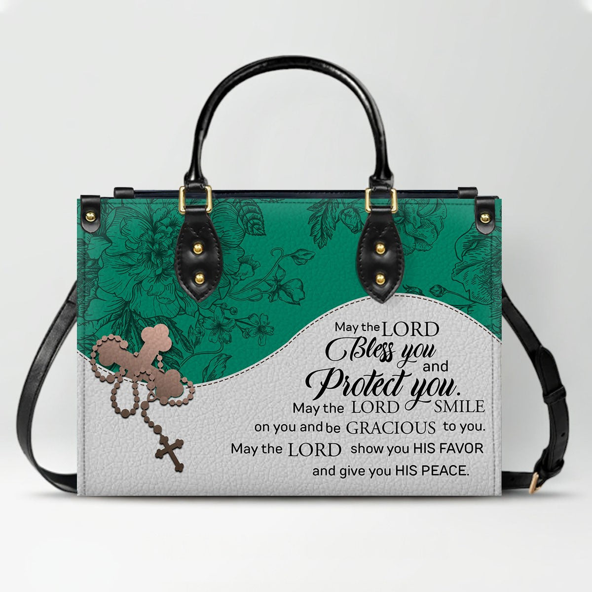 Custom Christian Leather Handbag – Personalized Name, Color & Bible Verse | CHRISTIANARTBAG