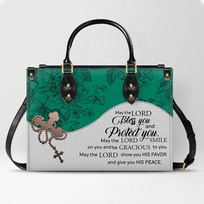 Custom Christian Leather Handbag – Personalized Name, Color & Bible Verse | CHRISTIANARTBAG