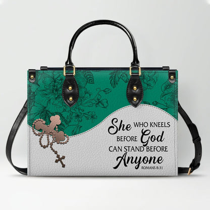 Custom Christian Leather Handbag – Personalized Name, Color & Bible Verse | CHRISTIANARTBAG