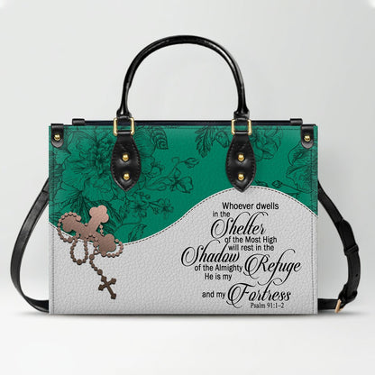 Custom Christian Leather Handbag – Personalized Name, Color & Bible Verse | CHRISTIANARTBAG