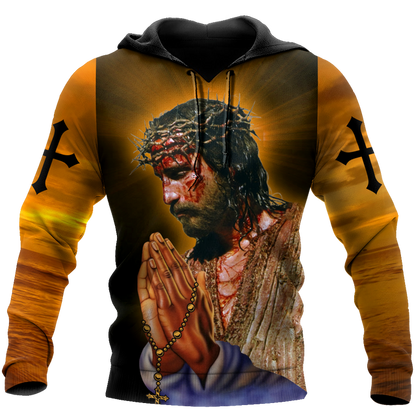 Christianartbag Clothing, Unisex Hoodie Jesus Christ 3D, Christian 3D T-Shirt, Christian 3D Hoodie, Christian 3D Sweater, Personalized Hoodies. - Christian Art Bag