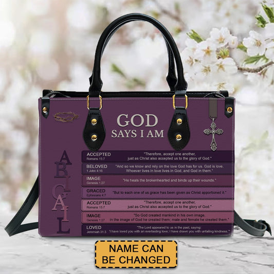 CHRISTIANARTBAG Handbag - Uncover the sacred meaning of your name - Personalized Leather Handbag, CABBBCV03030624.