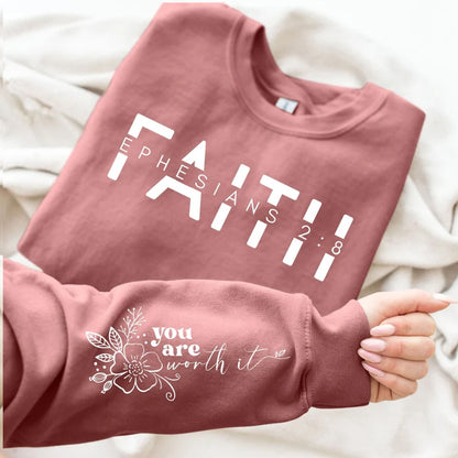 CHRISTIANARTBAG Personalized Sweatshirt : Faith Ephesians 2 8 - Personalized T-Shirt - CAB02121324