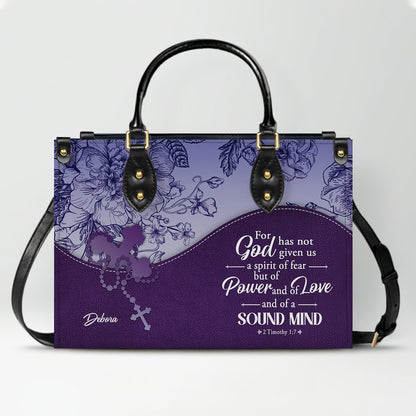 Personalized Christian Leather Handbag and Long Wallet Set – Custom Name, Faith-Inspired Gift for Women