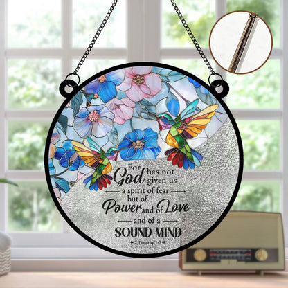 Personalized Christian Suncatcher – Acrylic & Wood Window Hanging Ornament with Bible Verse | CHRISTIANARTBAG