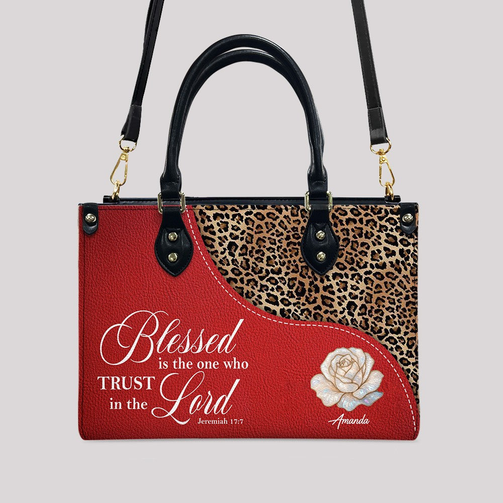Personalized Christian Leather Handbag with Bible Verses – Faith Tote Purse for Women | CHRISTIANARTBAG