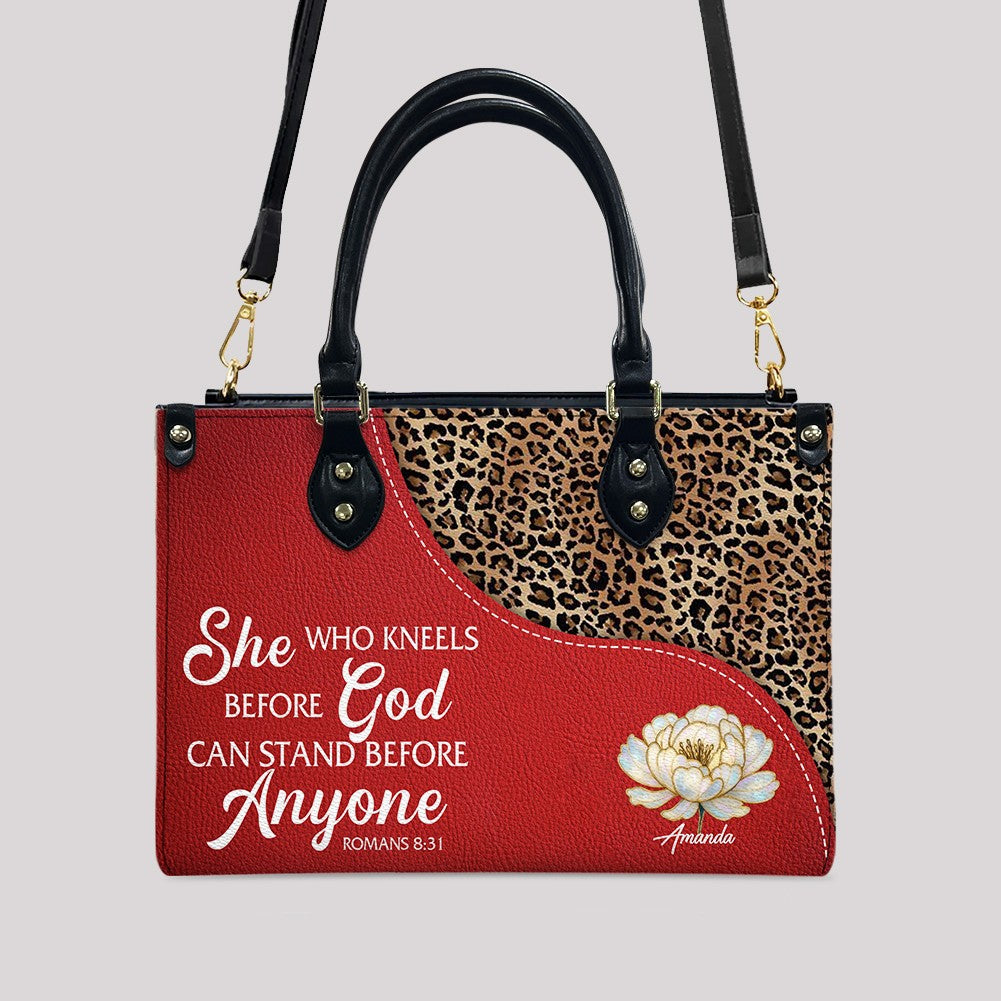 Personalized Christian Leather Handbag with Bible Verses – Faith Tote Purse for Women | CHRISTIANARTBAG