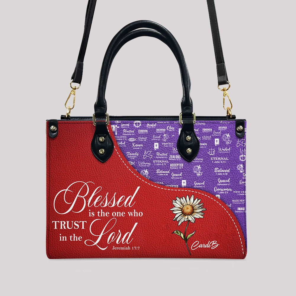 Personalized Leather Handbag with Bible Verses – Christian Tote Purse for Women | CHRISTIANARTBAG