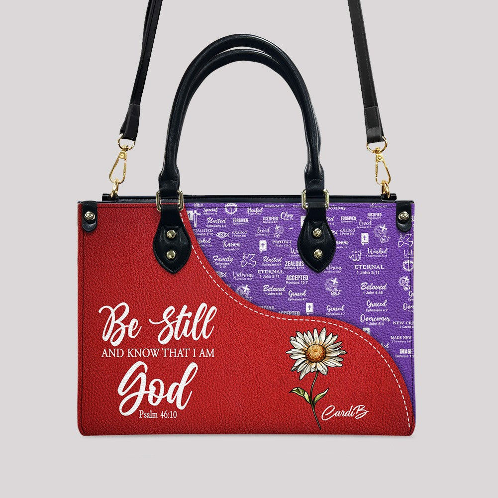 Personalized Leather Handbag with Bible Verses – Christian Tote Purse for Women | CHRISTIANARTBAG