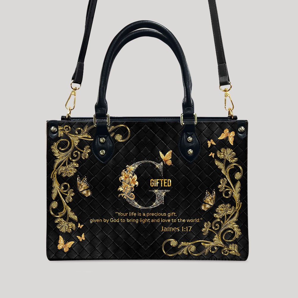 CHRISTIANARTBAG Handbags - Personalized Christian Handbag with Bible Verse – A to Z Alphabet Design – Your Letter, Your Verse, Your Faith – Inspirational Gift for Moms - CABLTB01062425